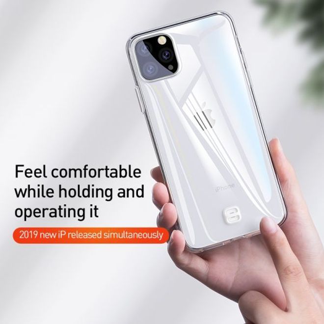 Baseus - iPhone 11 Pro Hülle - mit Anti-Lost Schleife fürs Handgelenk - transparent/schwarz