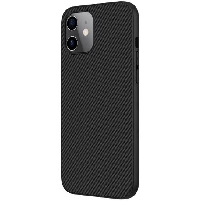 Nillkin - iPhone 12 mini Handy Case - Hülle aus Plastik/Carbon - Synthetic Fiber Series - schwarz