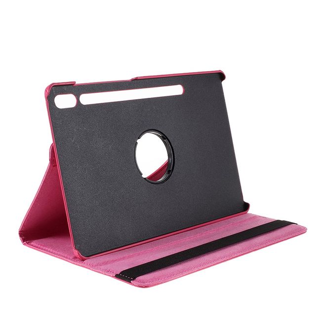 Samsung Galaxy Tab S7 Hülle - 360° rotierbares Case aus Leder - rosa