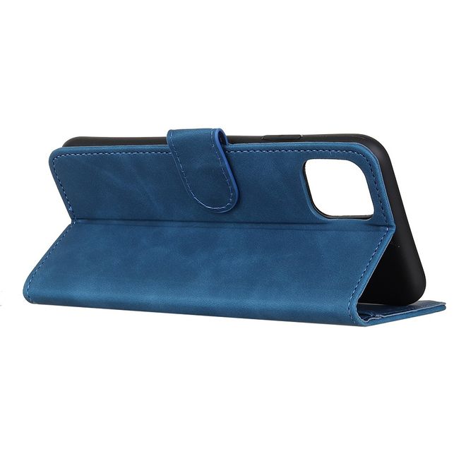 Huawei Y5p Handy Hülle - Classic IV Leder Bookcover Series - blau