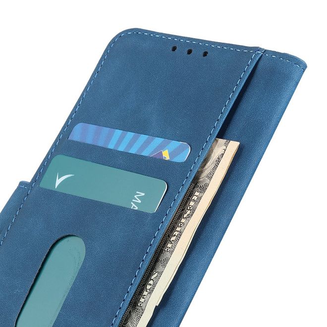 Huawei Y5p Handy Hülle - Classic IV Leder Bookcover Series - blau