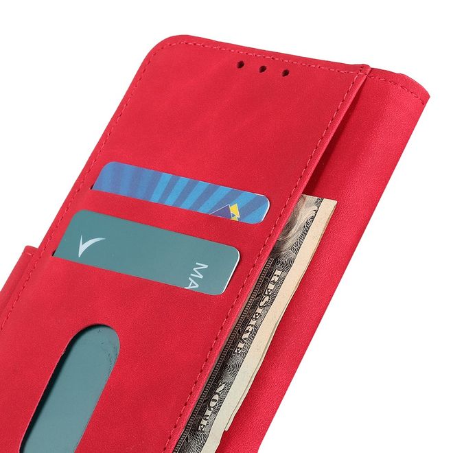 Huawei Y5p Handy Hülle - Classic IV Leder Bookcover Series - rot