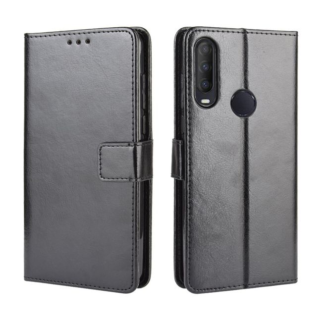 Alcatel 1S (2020) / 3L (2020) Handyhülle - Crazy Horse III Leder Series Case - schwarz