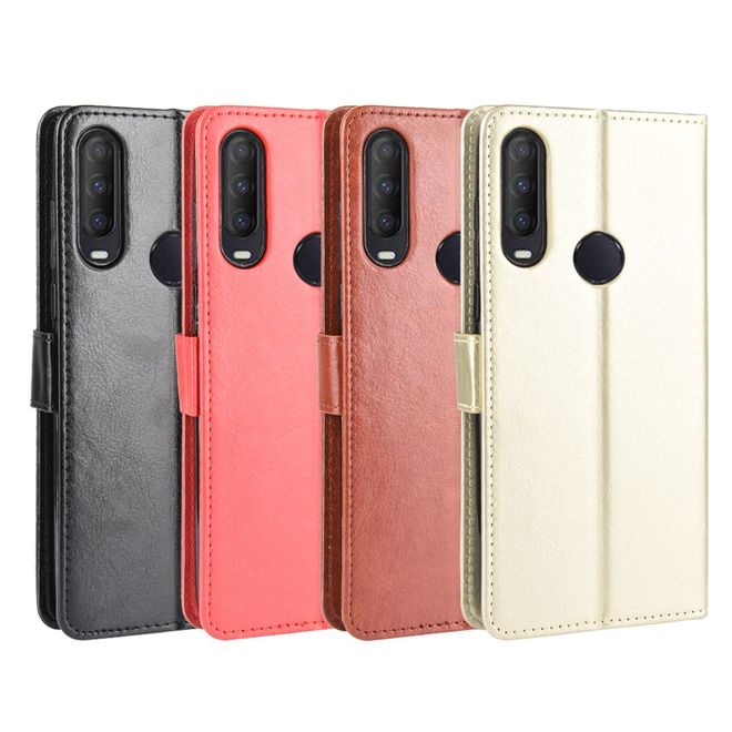 Alcatel 1S (2020) / 3L (2020) Handyhülle - Crazy Horse III Leder Series Case - schwarz
