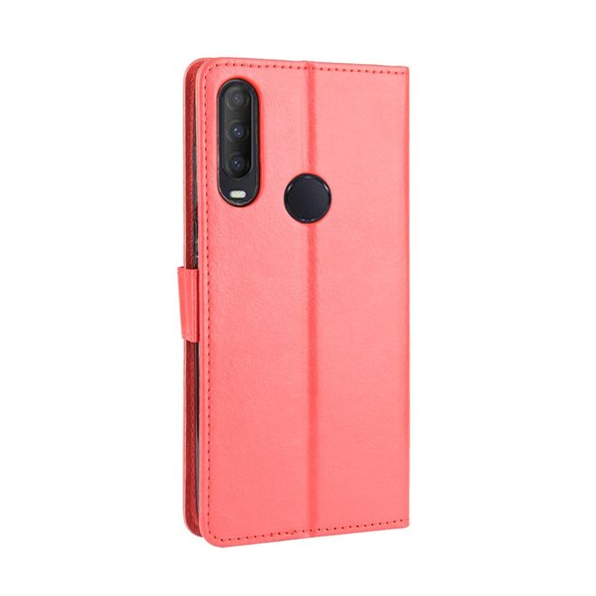 Alcatel 1S (2020) / 3L (2020) Handyhülle - Crazy Horse III Leder Series Case - rot