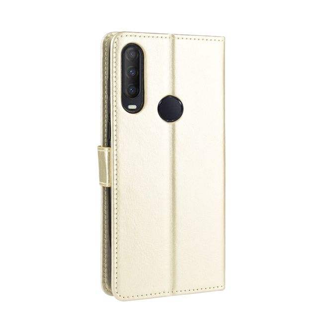Alcatel 1S (2020) / 3L (2020) Handyhülle - Crazy Horse III Leder Series Case - gold