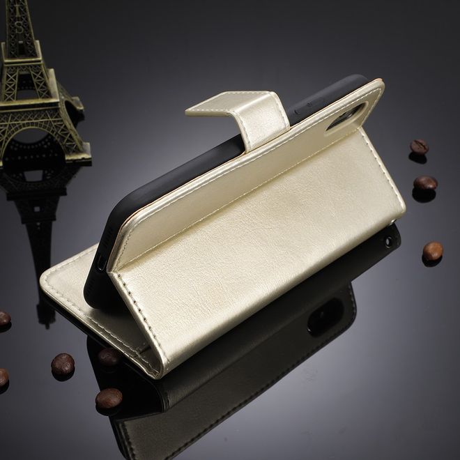 Alcatel 1S (2020) / 3L (2020) Handyhülle - Crazy Horse III Leder Series Case - gold
