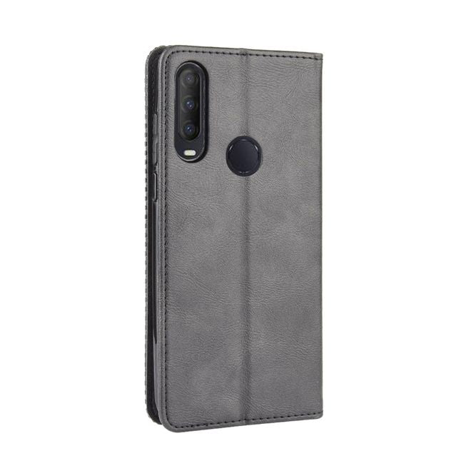 Alcatel 1S (2020) / 3L (2020) Handy Hülle - Retro Leder Bookcover Series - schwarz