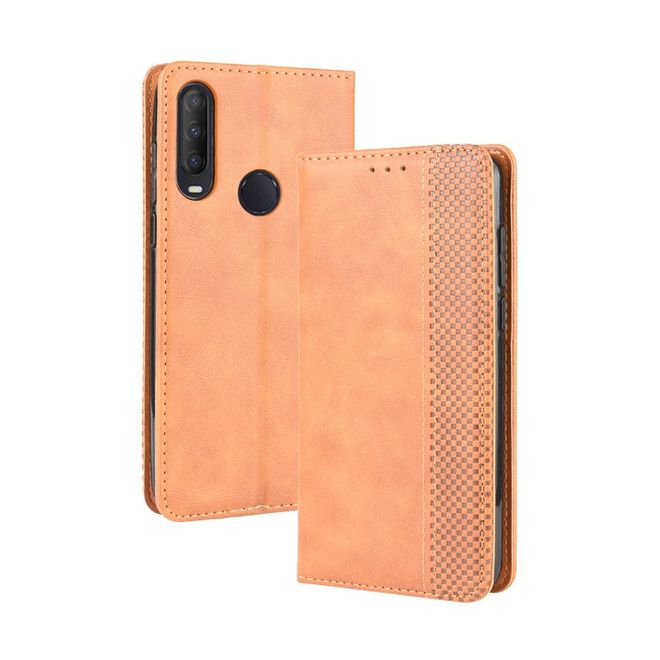 Alcatel 1S (2020) / 3L (2020) Handy Hülle - Retro Leder Bookcover Series - braun