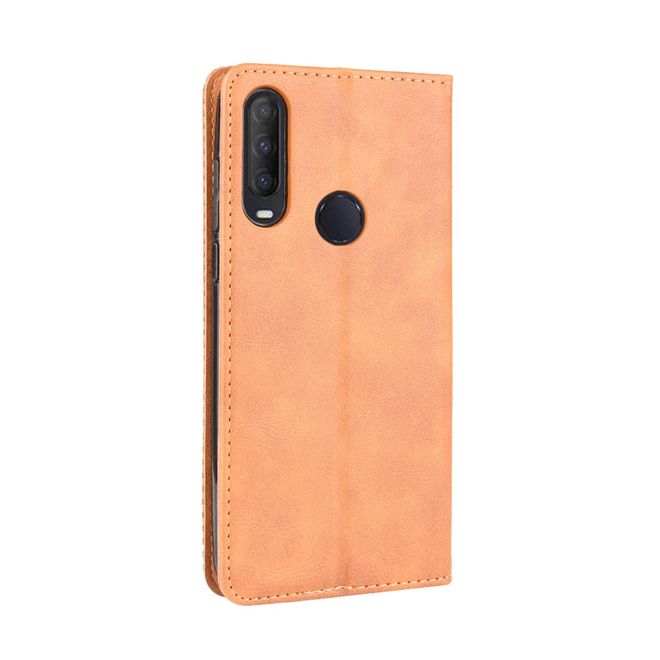 Alcatel 1S (2020) / 3L (2020) Handy Hülle - Retro Leder Bookcover Series - braun