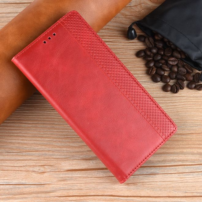 Alcatel 1S (2020) / 3L (2020) Handy Hülle - Retro Leder Bookcover Series - rot