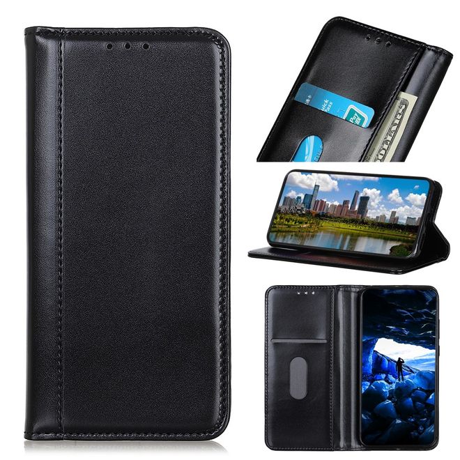 OnePlus Nord Handy Hülle - Classic V Leder Bookcover Series - schwarz