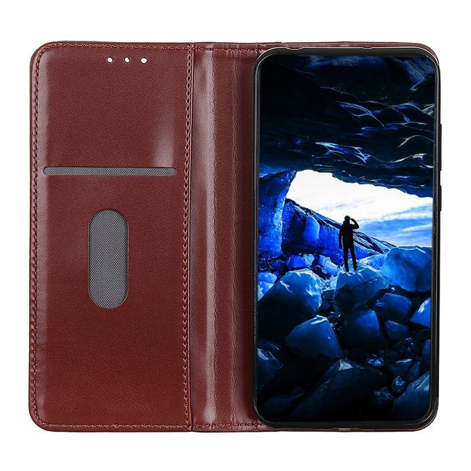 OnePlus Nord Handy Hülle - Classic V Leder Bookcover Series - braun