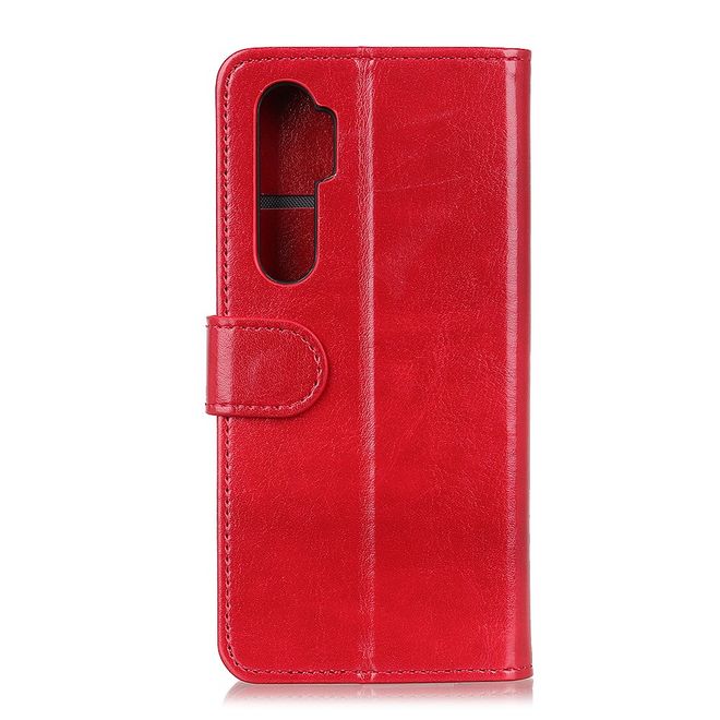 OnePlus Nord Handyhülle - Crazy Horse Leder Bookcover Series - rot