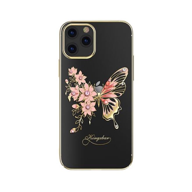 Kingxbar - iPhone 12 Pro Max Schutzhülle - Case mit Swarovski Kristallen - Butterfly Series - gold