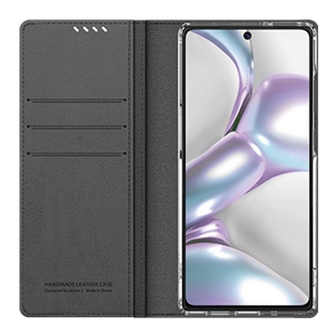 Araree - Samsung Galaxy Note 20 Hülle - Case aus Leder - Mustang Diary Series - grau