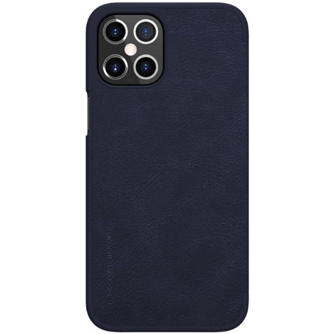 Nillkin - iPhone 12 Pro Max Hülle - Leder Book Case - Qin Series - blau