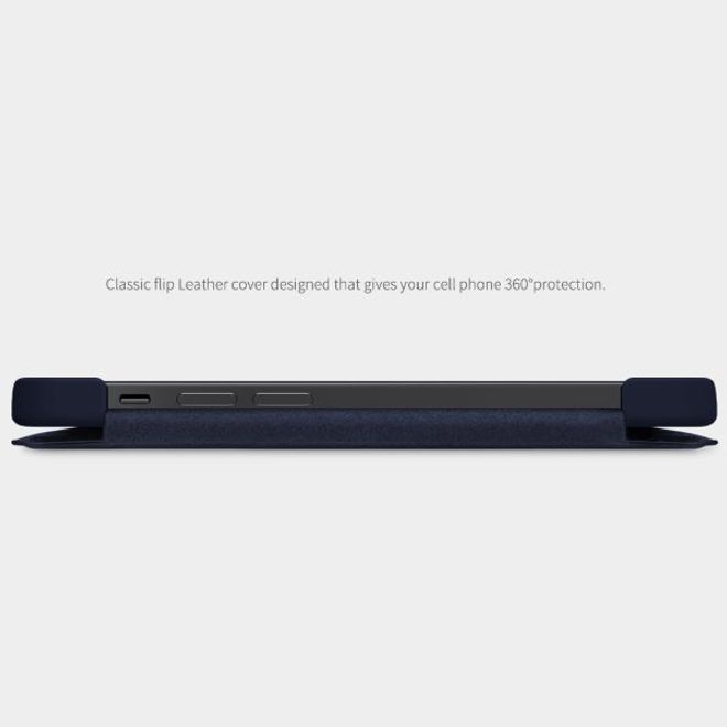 Nillkin - iPhone 12 Pro Max Hülle - Leder Book Case - Qin Series - blau