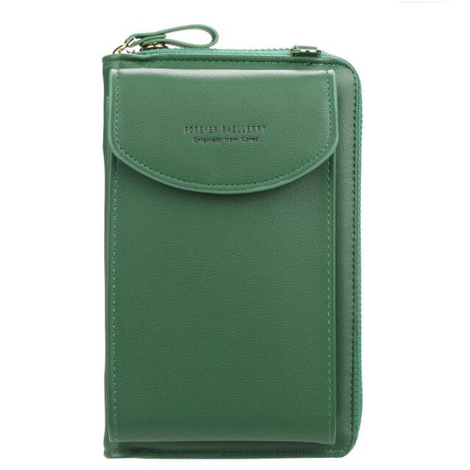 Universelle Crossbody Handy Clutch mit Extrafach - grün