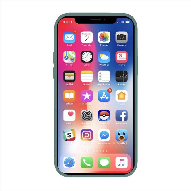 Coque pour iPhone 12 Pro Max - Série Silicone Liquide - verte