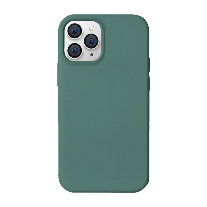 Coque pour iPhone 12 Pro Max - Série Silicone Liquide - verte
