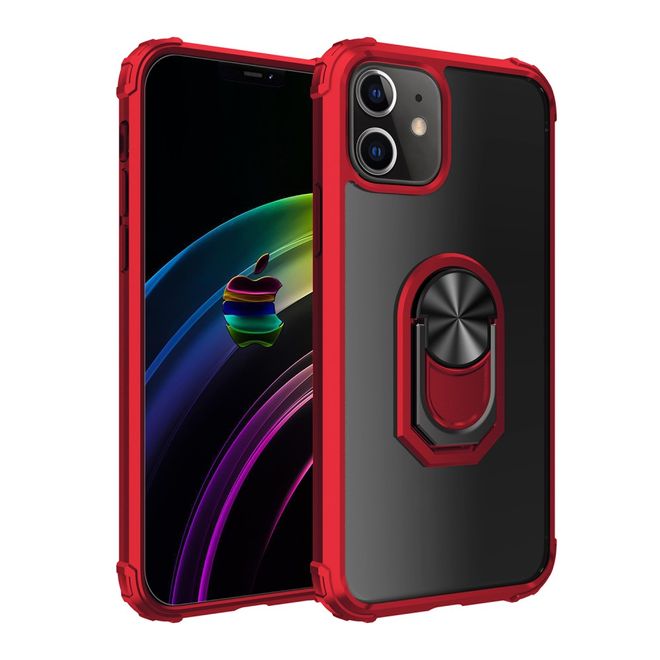 Coque pour iPhone 12 / iPhone 12 Pro - Coque hybride en TPU avec béquille - Rouge
