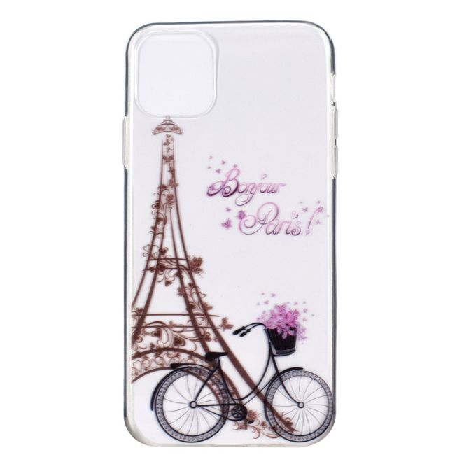 iPhone 12 Pro Max Handyhülle - Softcase Image Plastik Series - Fahrrad und Eiffelturm