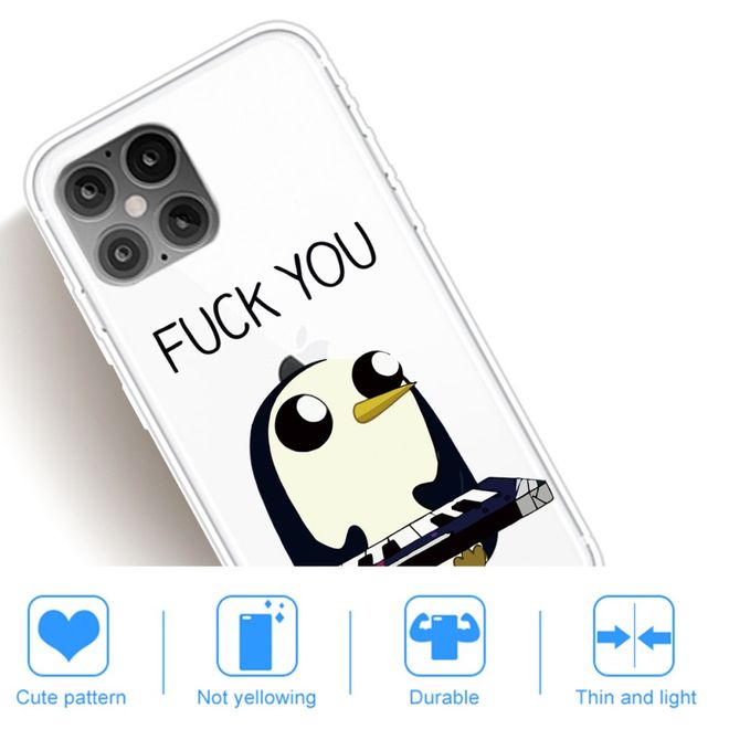 Coque pour iPhone 12 / iPhone 12 Pro - Série Image Plastic - Pingouin maléfique