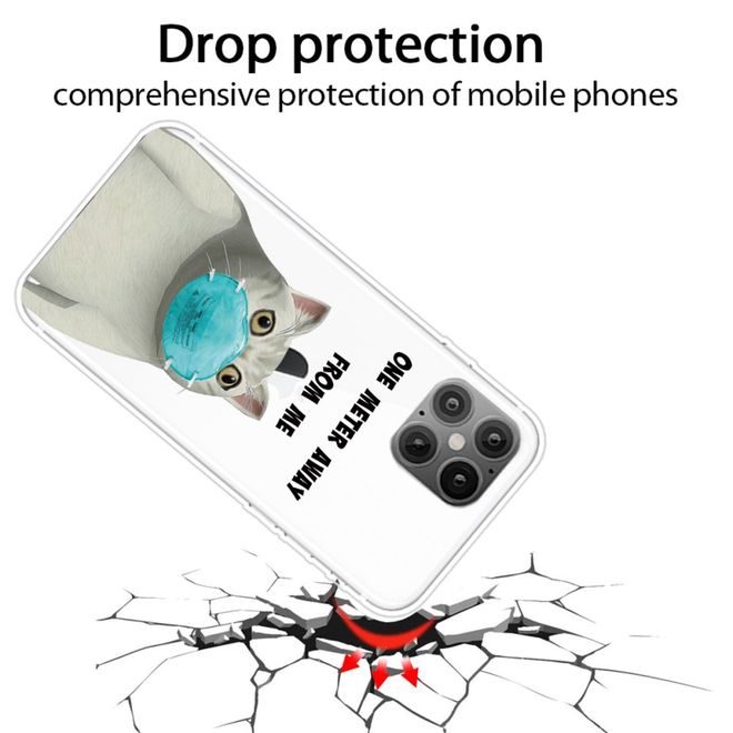 Coque pour iPhone 12 / iPhone 12 Pro - Série Image Plastique Souple - Veuillez garder vos distances