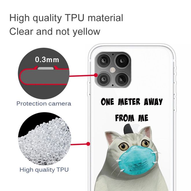 Coque pour iPhone 12 / iPhone 12 Pro - Série Image Plastique Souple - Veuillez garder vos distances