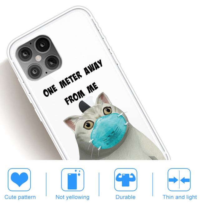 Coque pour iPhone 12 / iPhone 12 Pro - Série Image Plastique Souple - Veuillez garder vos distances