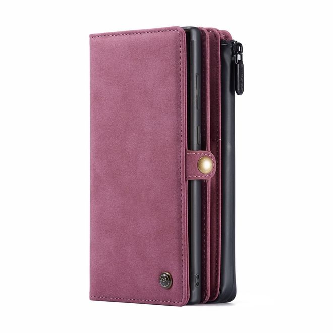 Caseme - Samsung Galaxy Note 20 Ultra Hülle - Leder Wallet Case - abnehmbares Backcover - rot