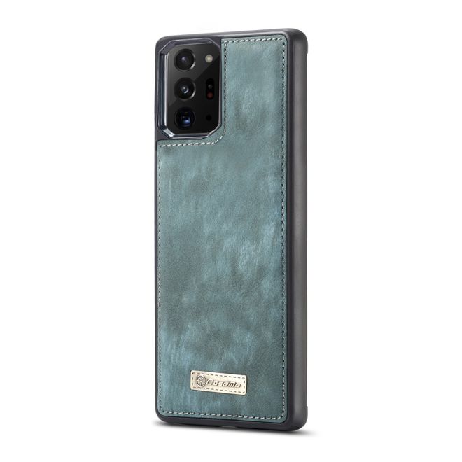 Caseme - Samsung Galaxy Note 20 Ultra Handyhülle - Leder Portemonnaie mit abnehmbarer Plastik Hülle - blau