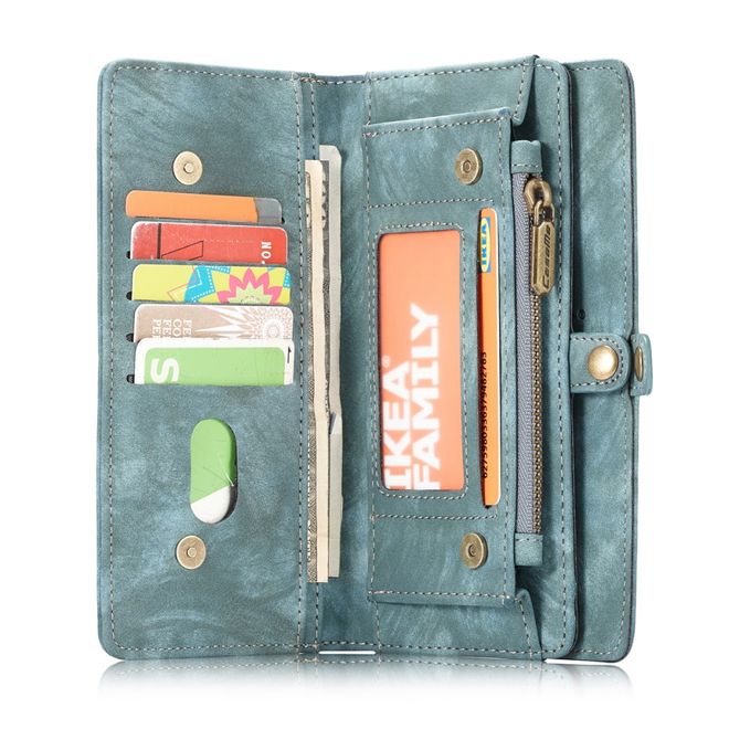 Caseme - Samsung Galaxy Note 20 Ultra Handyhülle - Leder Portemonnaie mit abnehmbarer Plastik Hülle - blau