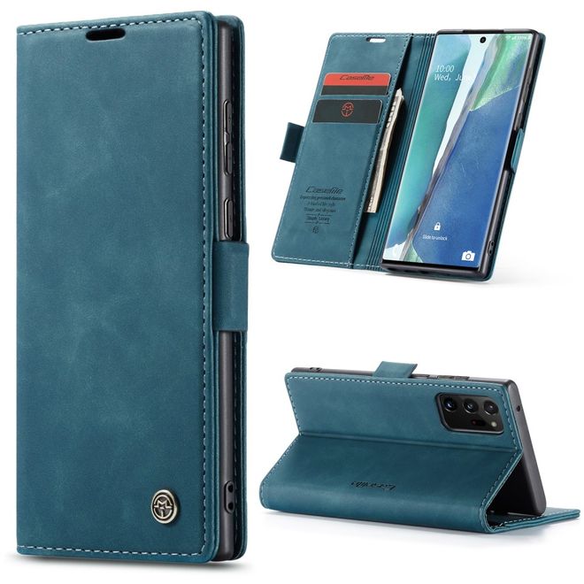 Caseme - Samsung Galaxy Note 20 Ultra Hülle - Leder Flip Wallet Case - grün