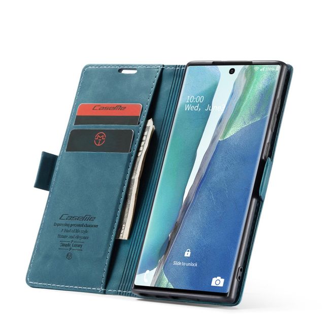 Caseme - Samsung Galaxy Note 20 Ultra Hülle - Leder Flip Wallet Case - grün