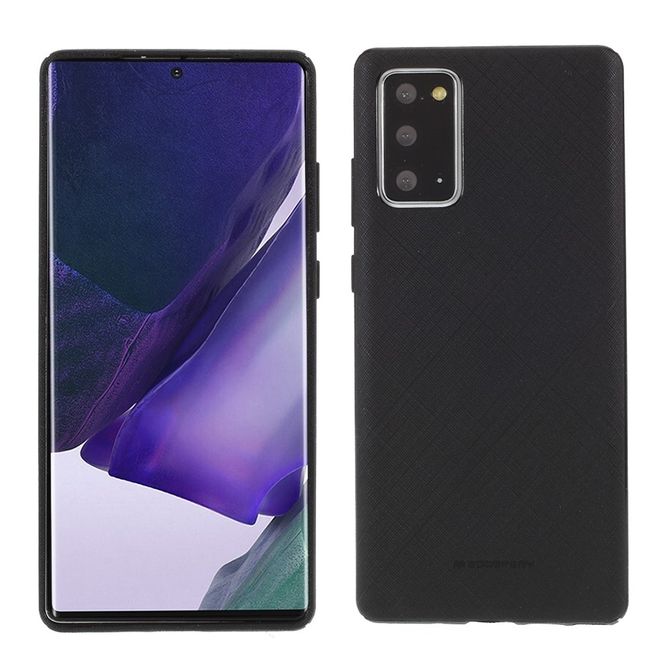 Goospery - Samsung Galaxy Note 20 Handy Hülle - TPU Softcase - Style Lux Series - schwarz