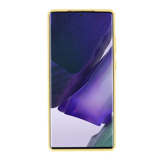 Goospery - Samsung Galaxy Note 20 Handy Hülle - TPU Softcase - Style Lux Series - gelb