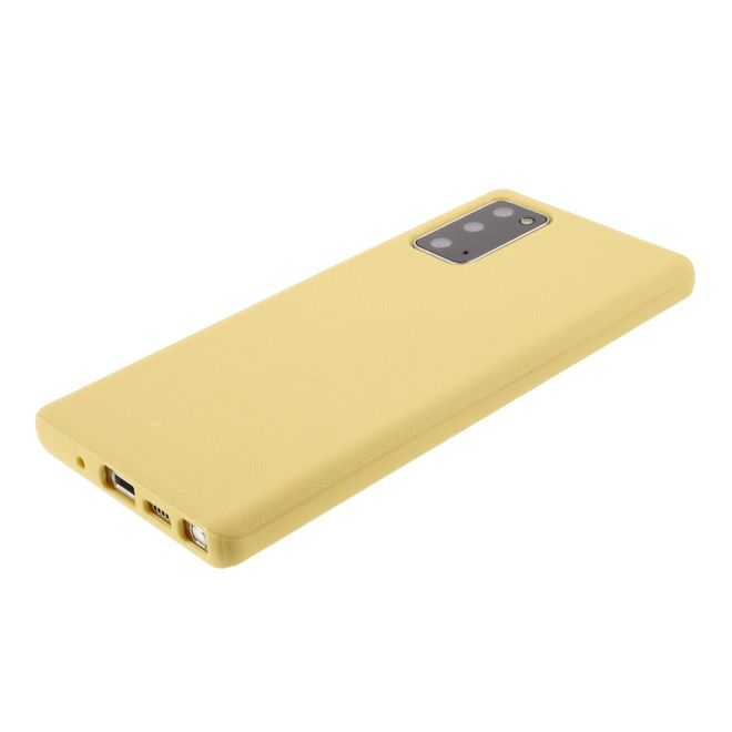 Goospery - Samsung Galaxy Note 20 Handy Hülle - TPU Softcase - Style Lux Series - gelb