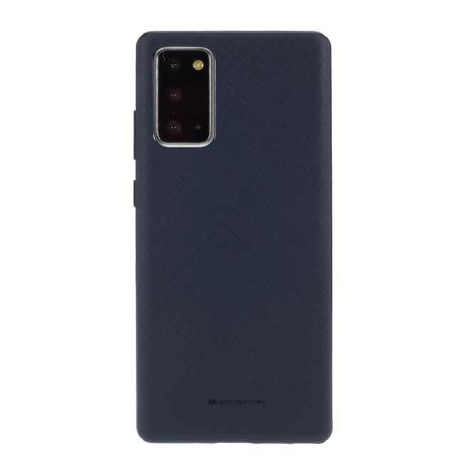 Goospery - Samsung Galaxy Note 20 Handy Hülle - TPU Softcase - Style Lux Series - dunkelblau
