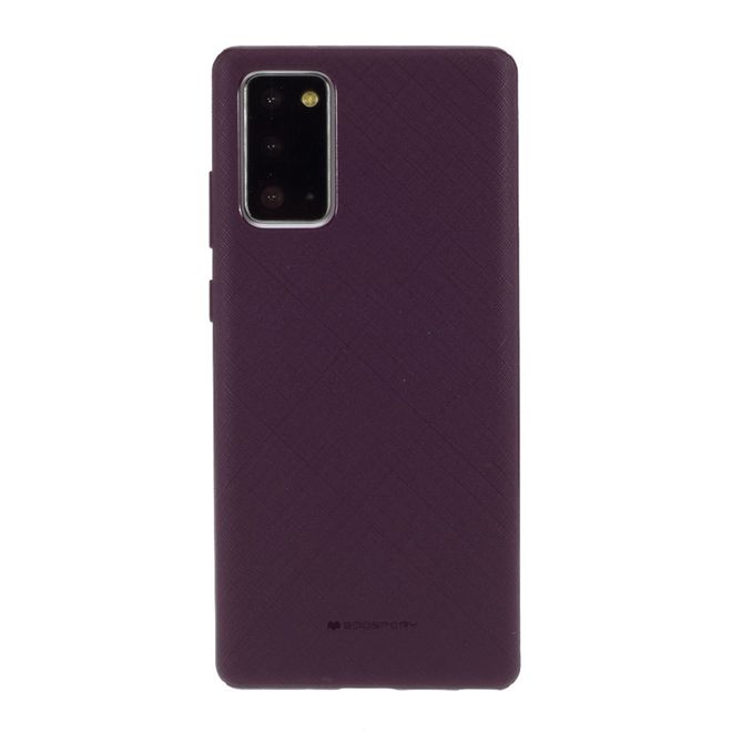 Goospery - Samsung Galaxy Note 20 Handy Hülle - TPU Softcase - Style Lux Series - purpur