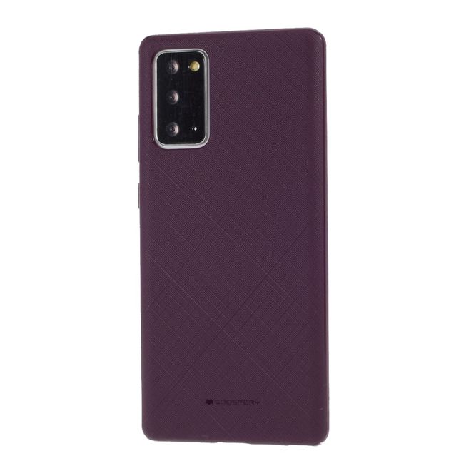 Goospery - Samsung Galaxy Note 20 Handy Hülle - TPU Softcase - Style Lux Series - purpur