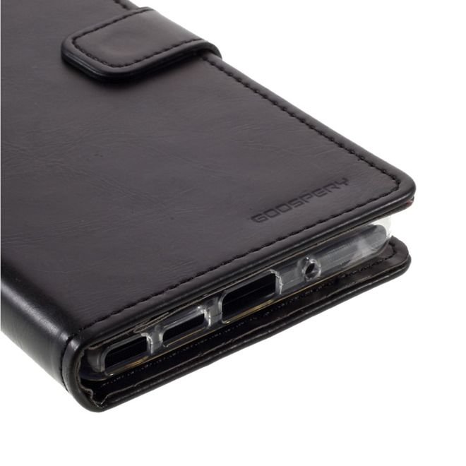 Goospery - Samsung Galaxy Note 20 Hülle - Leder Bookcover - Bluemoon Diary Series - schwarz