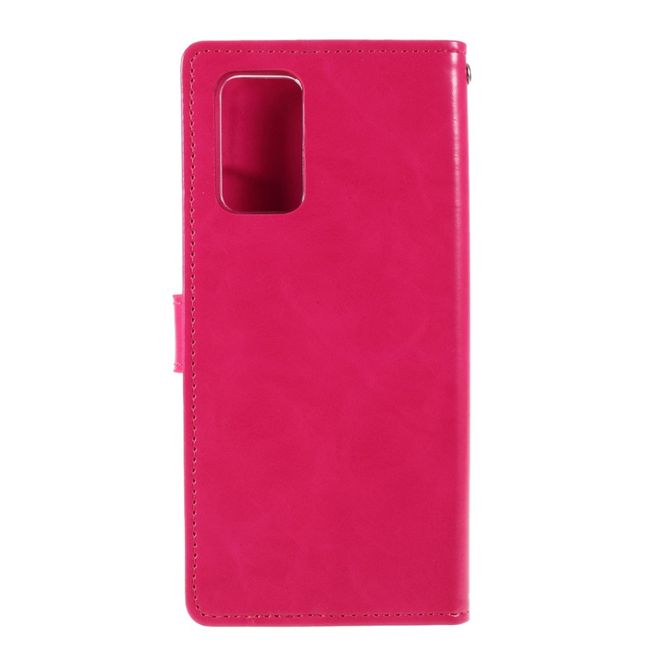 Goospery - Samsung Galaxy Note 20 Hülle - Leder Bookcover - Bluemoon Diary Series - pink