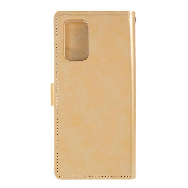 Goospery - Samsung Galaxy Note 20 Hülle - Leder Bookcover - Bluemoon Diary Series - gold