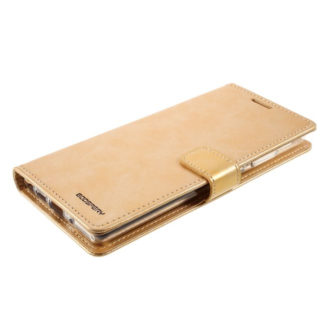 Goospery - Samsung Galaxy Note 20 Hülle - Leder Bookcover - Bluemoon Diary Series - gold