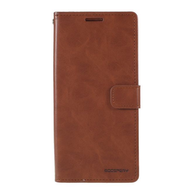 Goospery - Samsung Galaxy Note 20 Hülle - Leder Bookcover - Bluemoon Diary Series - braun