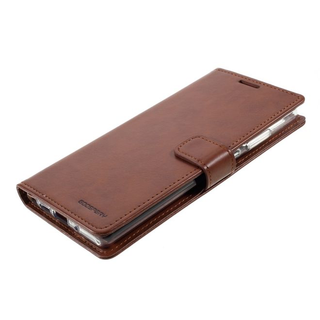 Goospery - Samsung Galaxy Note 20 Hülle - Leder Bookcover - Bluemoon Diary Series - braun