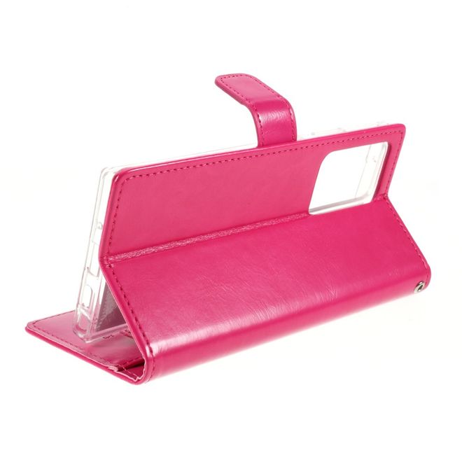 Goospery - Samsung Galaxy Note 20 Ultra Hülle - Leder Bookcover - Bluemoon Diary Series - pink