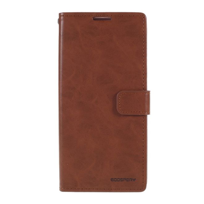 Goospery - Samsung Galaxy Note 20 Ultra Hülle - Leder Bookcover - Bluemoon Diary Series - braun